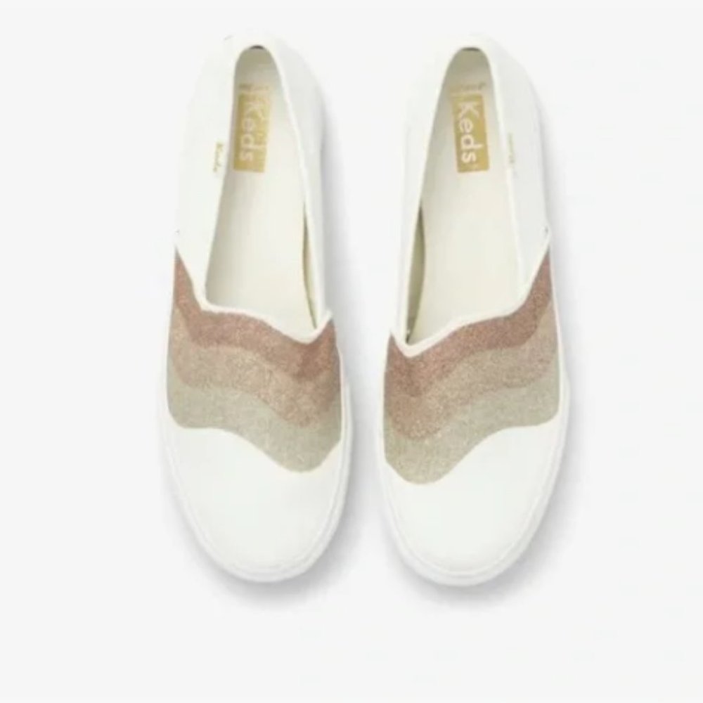 Keds Double Decker Wave Glitter Sneaker, Size 8